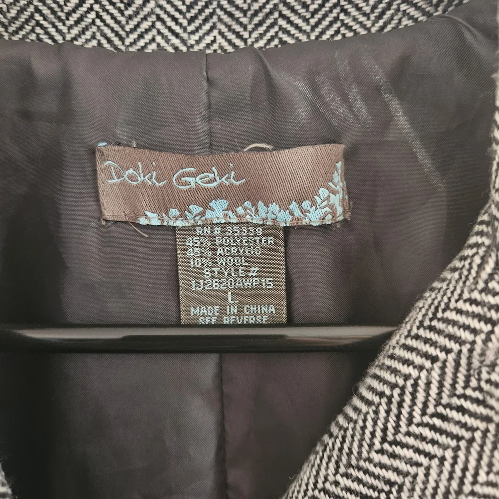 Doki Geki‎ Pea Coat Women's L Wool Blend